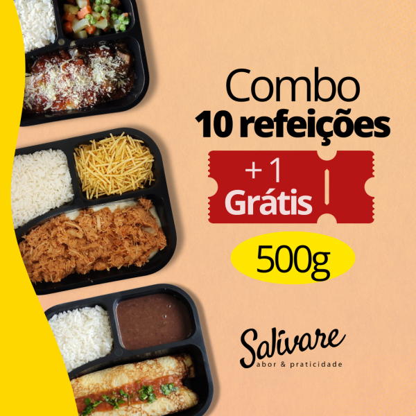Combo 10 refeições tradicionais +1 GRÁTIS