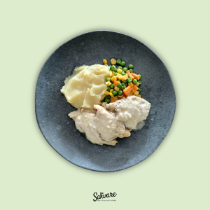 G7 - Frango ao molho branco, legumes e purêˆ